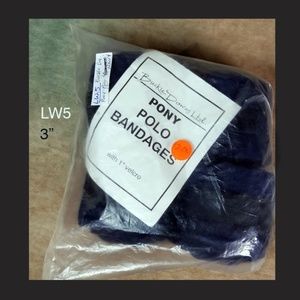 New Fleece Pony Polo Wraps Navy 3" wide